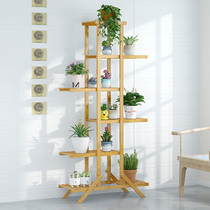 60% off clearance flower rack shelf balcony simple multi-layer floor-to-ceiling flower pot rack Green dill fleshy flower rack indoor