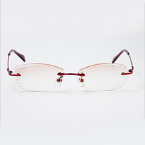 Exquisite lady goddess myopia glasses frame pure titanium frameless diamond cut edge small frame small face glasses frame 888