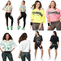 ZW Dance Fitness Sports Lady Blouse Fluorescent Green Pink Candy Color full cotton short sleeve T-shirt short Tide Cards