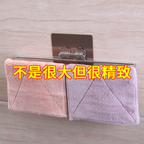 Bathroom nail-free towel rack free toilet towel rack suction type kitchen rag rack single rod