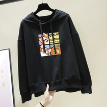 2022 Plus Size Womens Tops Loose Age-Reducing Sweatshirt Spring Autumn Fat Sister Yang Qi 200kg Slim Shroud Coat