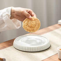 Day-style minimalist striped jug bearing white ceramic raising pot cushion dry foam tray small tea table tea tofu teapot accessories