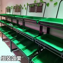 Vegetable shelves display shelves Supermarket fresh fruit and vegetable shop four-layer fruit shelves Convenience store shelves selling vegetables and fruits