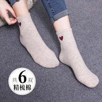 Socks female stockings cute cotton socks ladies shallow socks summer stockings spring summer thin love women socks tide