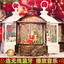 Christmas gift wind light snow crystal ball music box rotating ballet girl music box birthday gift