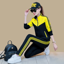 Tide brand CVY sports suit womens autumn 2021 new loose large size long-sleeved cotton fashion casual two-piece set