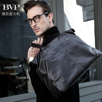  BVP mens handbag Business briefcase mens leather casual leather bag shoulder bag Short-distance business trip travel mens bag