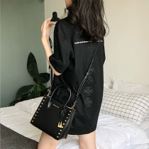 Korean star tide brand white CH cross flower printed T-shirt short-sleeved loose large size pure cotton men and women lovers summer