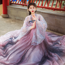 Flower God Fu Hanfu female Chinese style fairy elegant ancient style Student waist Bana wide sleeve chest skirt costume