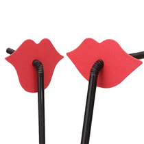 Creative wedding party party supplies disposable plastic straws funny beard red lips funny straws