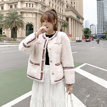 Small fragrant wind lamb wool coat women autumn and winter 2021 New Korean version short slim small man thick fur coat