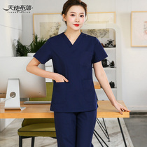Operating Room Washcoat Woman Short Sleeve Suit Summer Thin nurse Surgery The doctor brushes the hand for dental surgical clothes