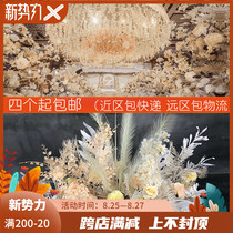  New simulation road lead flower row Wedding floor row floral mall window hotel catwalk decoration flower Wedding road lead flower