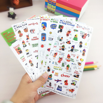 Cute cartoon little Red Riding Hood sticker Hand book decoration sticker Transparent long diary diy sticker album sticker