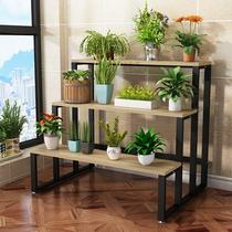  Nakajima cabinet Three-layer water table Product high and low display rack Flower rack shelf Shoe rack display cabinet double-sided shelf