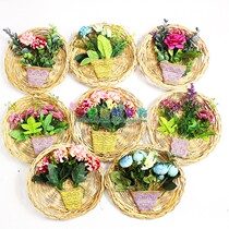 Kindergarten wall decoration creative home bamboo wall hanging simulation flower simulation plant hanging decoration wall decoration aerial hanging decoration