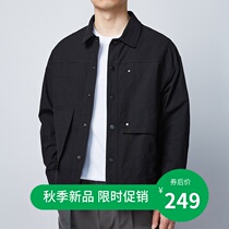Momake spring and autumn lapel jacket mens coat thin fashion handsome Joker casual short top