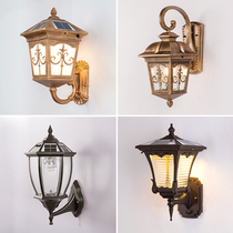 Solar Wall Lamp Outdoor Waterproof Outdoor Patio Door Wall Lamp Eurostyle Antique Balcony Villa Doorway Light