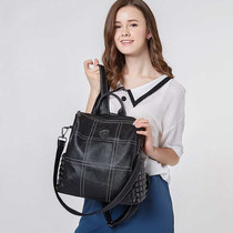 Soft leather rivet shoulder bag female waproof an