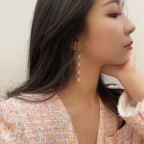 innosense tassel zircon stud earrings 2019 new fashion temperament personality long face thin earrings
