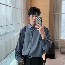 Hualun autumn wear Korean style non-iron shirt men long sleeve anti-wrinkle Korean trend handsome Tide brand shirt