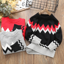 Boys sweater childrens knitwear cotton sweater sweater 2019 autumn and winter New pullover foreign gas