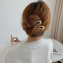 HE new winter simple personality metal hairpin plate hairpin childrens wind ball hair