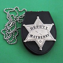 American badge Metal badge Vice Mayberry COS Prop badge Metal six-sided large badge