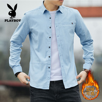 Floral Playboy shirt Mens spring long sleeves Loose Jacket Shirt Youth Casual Workout Korean version Trend inch Shirt