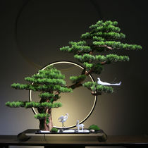 Zen simulation welcome pine bonsai ornaments porch porch office desktop furnishings living room creative decoration opening gifts