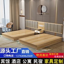 Quick and minimalist hotel furniture Peulooms with full set of customised business guesthouse bed apartments folk rooms single room with double bed