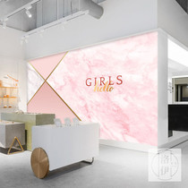 Nail shop image wall background wallpaper net red pink front desk decoration cosmetics clothing beauty salon logo wallpaper