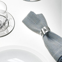 Italy Order 18 10 Sino-American European-style Western Napkin Ring Buttoned Cloth Art Outlet Clog Hotel Cotton Linen Flowers