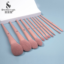 Affected wolf velvet series 11 makeup sets brushes makeup brushes loose powder brushes eye shadow brushes makeup tools free tube