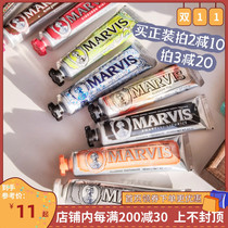 In toothpaste Hermes marvis marvis toothpaste bright white yellow and stains full series