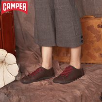 Camper Watchwalking womens shoes Peu Cami retro trend cowhide casual shoes classic simple low-top sports flat bottom