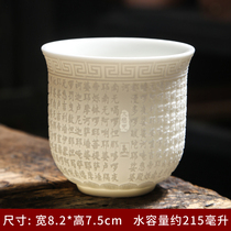 Shea Butter White Jade Porcelain Master Cup Single Pint Tea Utiliturg Tea Cup Suit Size Personal Cup Ceramic Personality