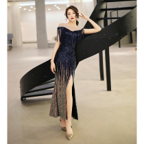 Host evening dress dress female banquet aura Queen 2020 new sexy fishtail high-end temperament performance Annual Meeting