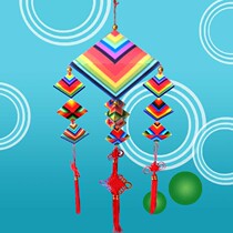 Dragon Boat Festival ornament zongzi sachet large winding material Six-head sachet winding line environment layout corridor shopping mall