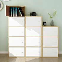 Simple modern bookcase bookcase bookshelf free combination locker storage cabinet storage cabinet floor small bookshelf with door