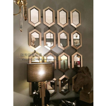 European style ancient music decorative mirror fish-shaped carving combination carved mirror luxury mirror Hotel KTV creative hanging mirror