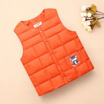 Mirang Gentry Child Waistcoat Autumn winter Mens and womens vest baby down cotton liner with baby Kindergarten shoulder
