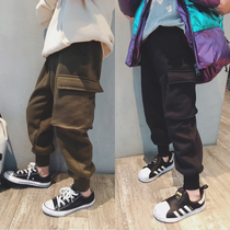 Boys pants 2020 Spring and Autumn new childrens clothing Korean version of childrens loose leisure sports primary school children wear outside