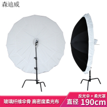 190CM large number silver black reflective umbrella soft light cover professional portrait photography equipment photo studio black silver reflective umbrella white soft light umbrella large soft light cover