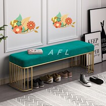 Shoe stool home door shoe shop Test shoes stool soft bag bed end stool light luxury long bench fitting room stool stool AFL