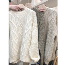 Mi Caixuan Lazy Sweater Womens High-end Sense 2022 Early Autumn New Gentle Wind Soft Waxy Short Thick Twist Top