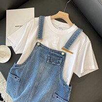 Age-reduced fashionable high grade retro blue ~ high-end loose slimming pants womens jeans autumn 2021 New