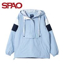 SPAO2019 spring Lady overfitting hooded assault jacket function wind loose coat female SPJJ921S01