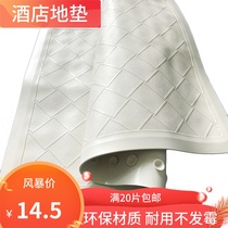  Special offer checkered hotel bathroom floor mat PVC rubber non-slip mat Gray and white simple bath safety non-slip inverted foot mat