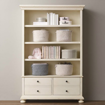 French solid wood book cabinet multi-functional storage cabinet multi-layer bookcase bookcase Jane Europe RH antique furniture